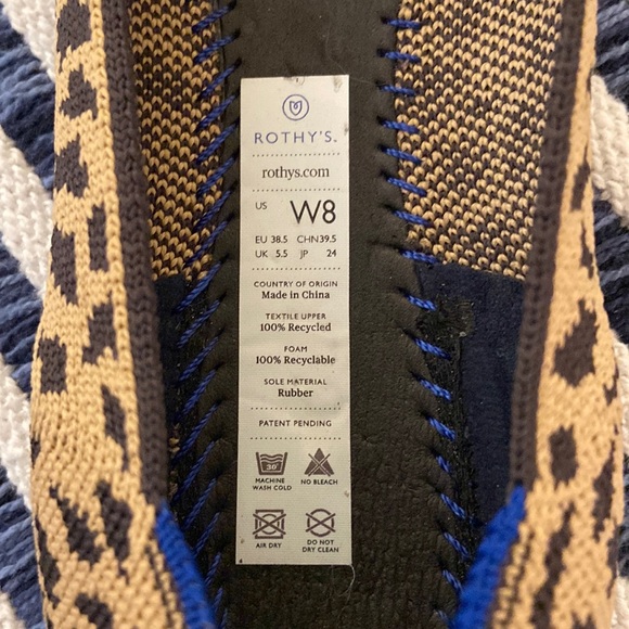 Rothy’s The Point Leopard Flats, Retired Print, Size 8 - Picture 14 of 15